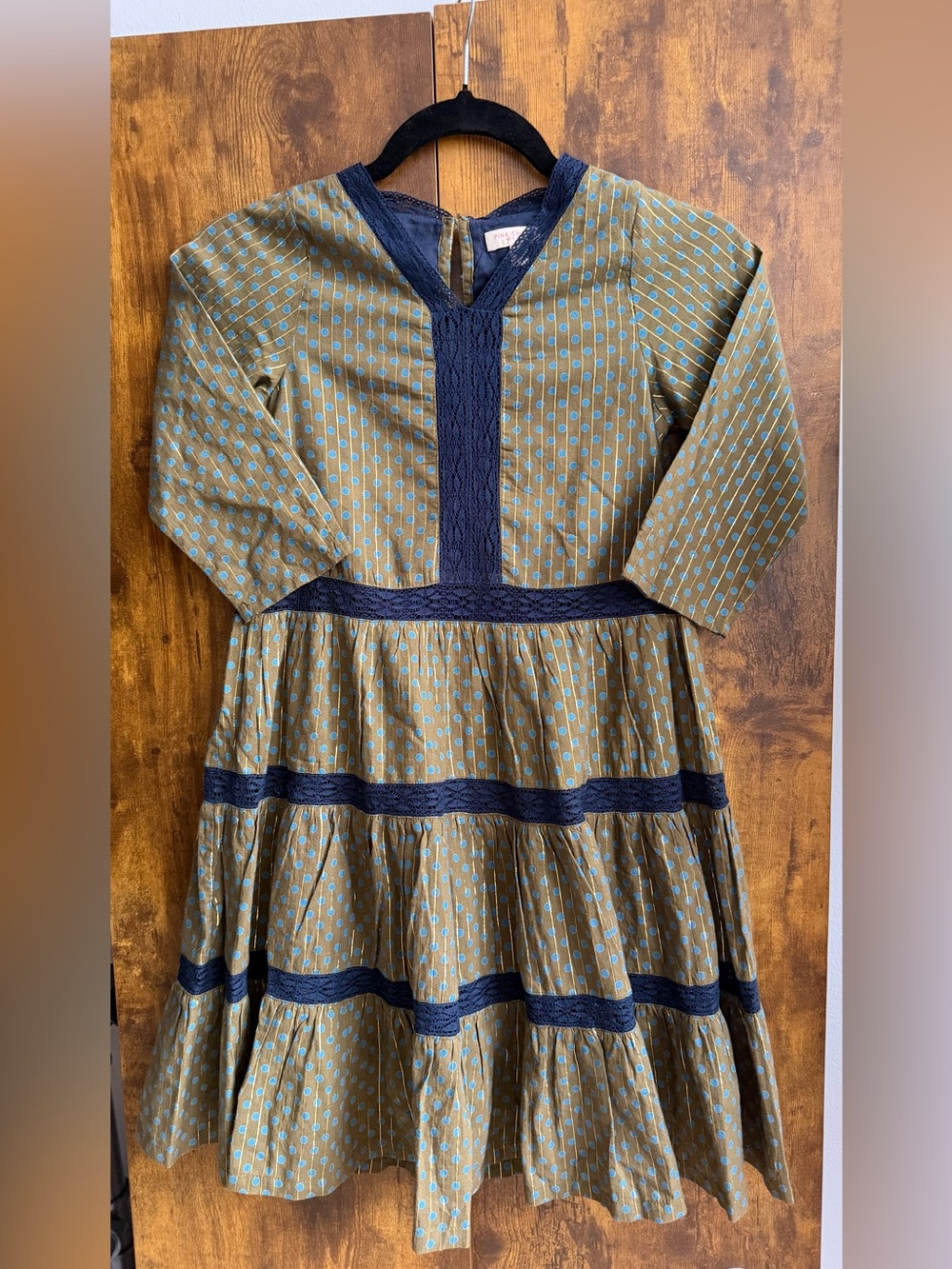 Pink Chicken New York Polka Dot Tiered Dress Size 8Y